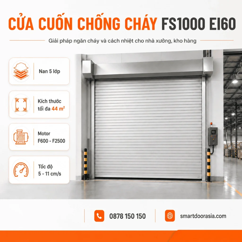 Cửa cuốn chống cháy FS1000 Austdoor EI60